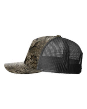 Load image into Gallery viewer, Embroidered Clever Bluejays Camo Richardson 112 Trucker Hat
