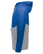 Load image into Gallery viewer, Embroidered Bluejay Mascot 1/4 Zip Windbreaker
