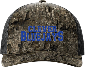 Embroidered Clever Bluejays Camo Richardson 112 Trucker Hat