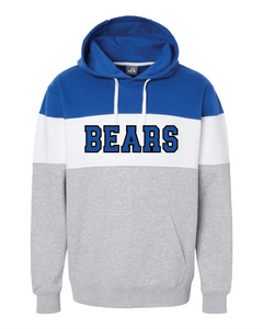 BEARS embroidered colorblocked hoodie