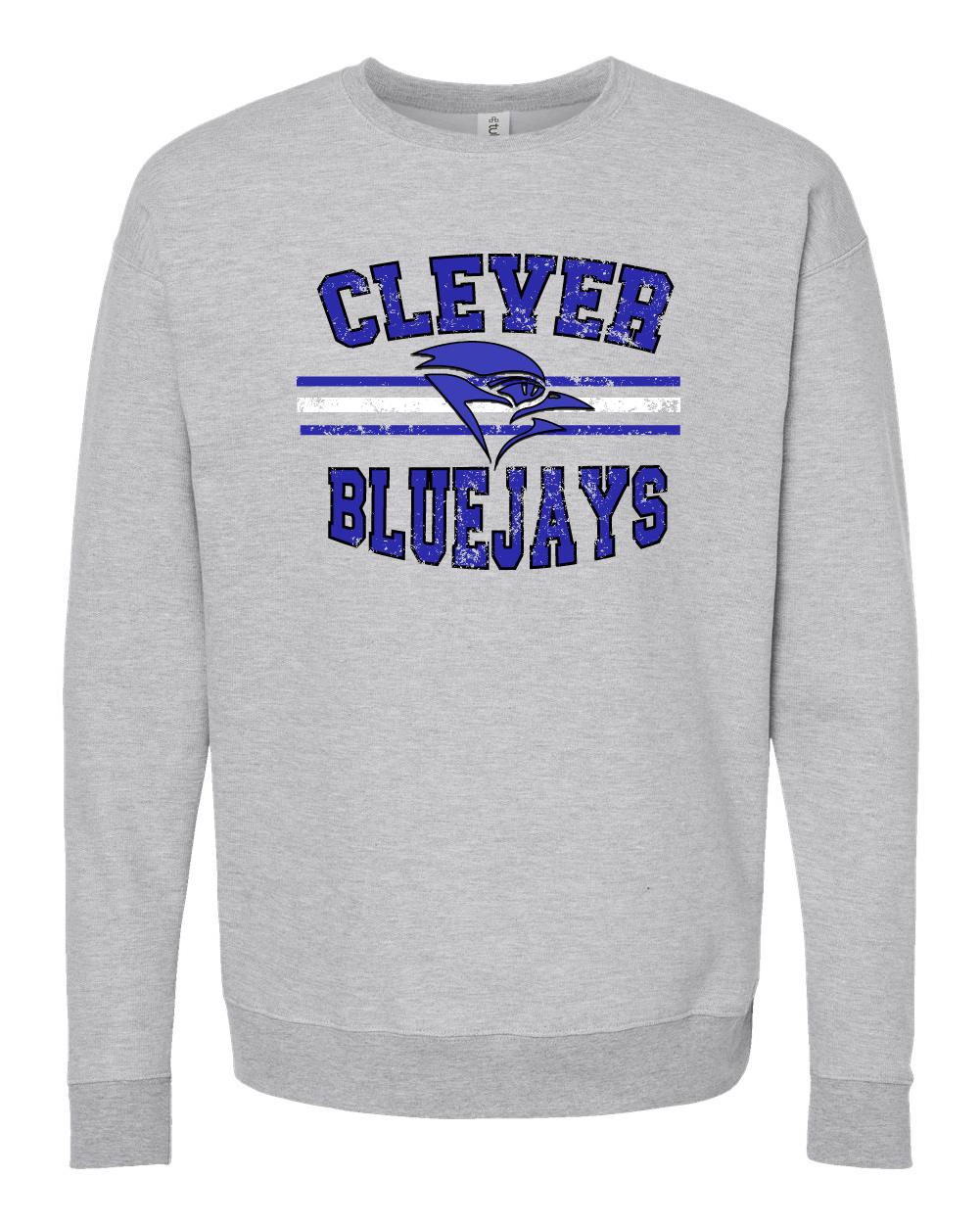 Sweatshirt Clever Bluejays Distressed