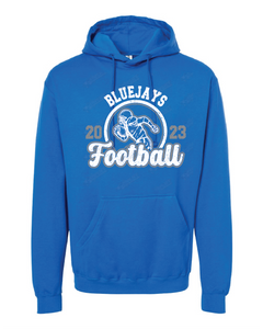 Hoodie Bluejays Football Distressed design