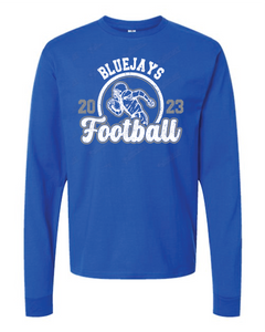 Long Sleeve Bluejays Football Distressed Shirt