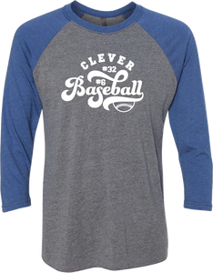 Personalized Clever Baseball 3/4 Sleeves