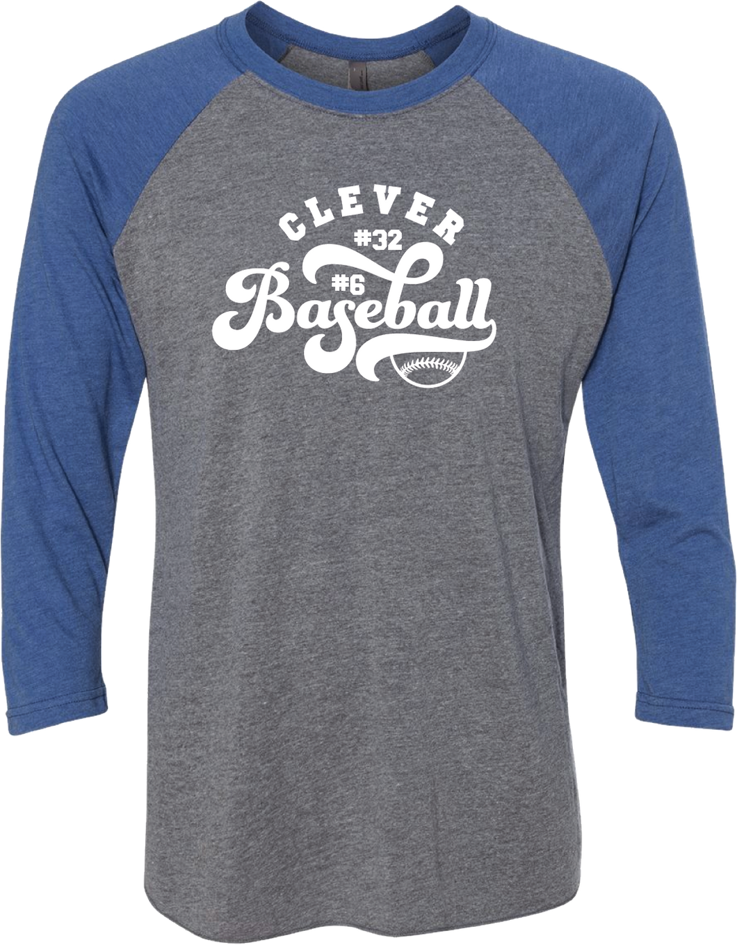 Personalized Clever Baseball 3/4 Sleeves