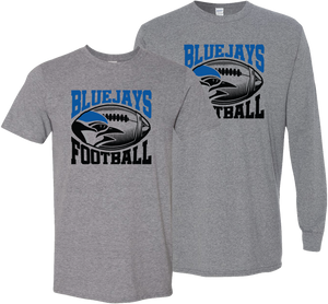 Bluejays Football Graphite T-Shirt