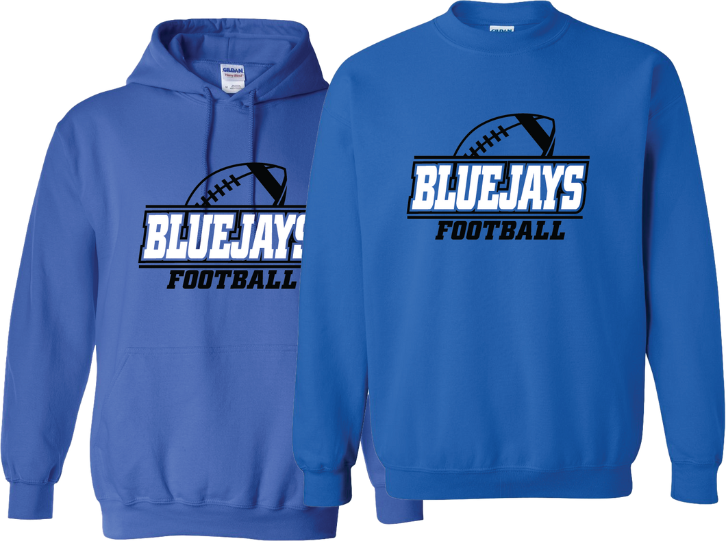 Bluejays Football Royal Blue Sweatshirt/Hoodie