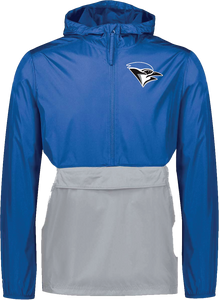 Embroidered Bluejay Mascot 1/4 Zip Windbreaker