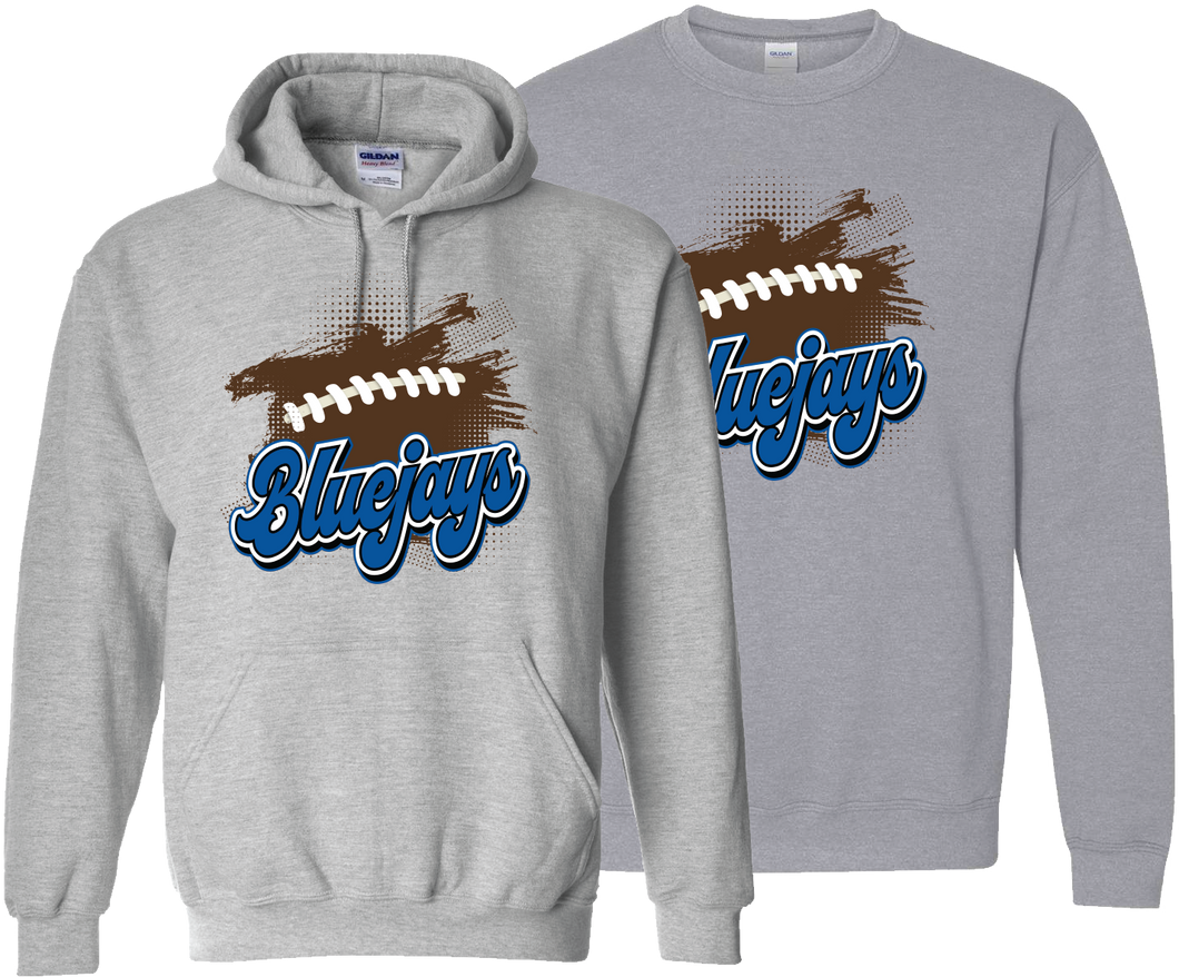 Bluejays Abstract Sports Gray Sweatshirt/Hoodie