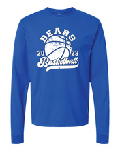 Load image into Gallery viewer, Bears Distressed Basketball Long Sleeve
