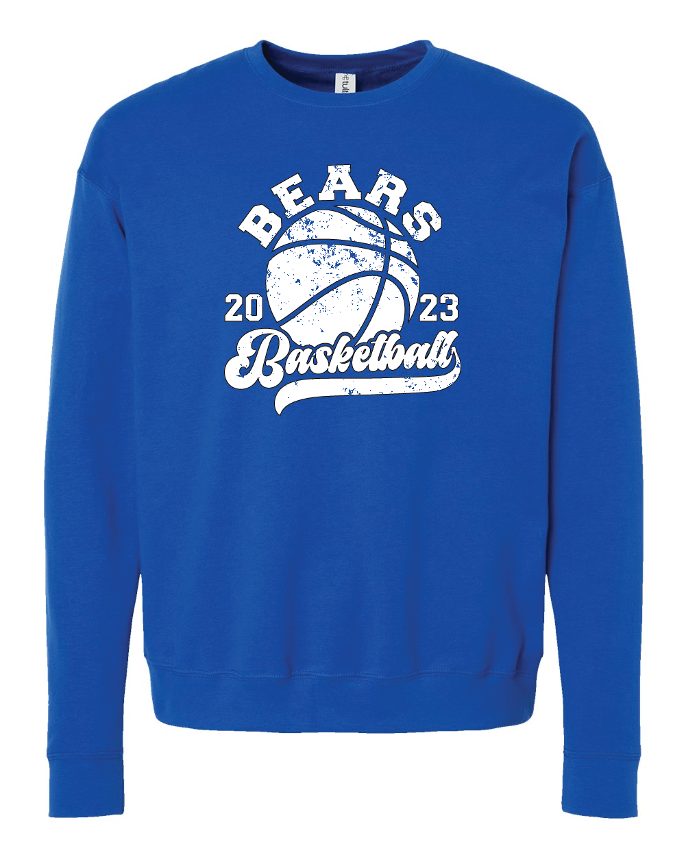 Bears Distressed Basketball Sweatshirt