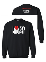 Load image into Gallery viewer, LOVE MY CHURCH - Short, Long, Crewnecks, Hoodies - Black
