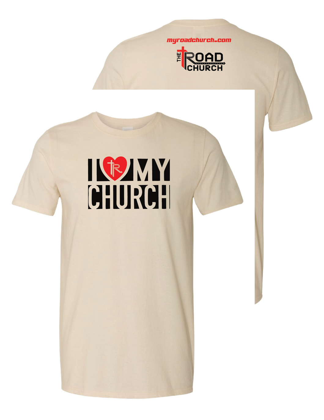 LOVE MY CHURCH - Short, Long, Crewnecks, Hoodies Cream/Natural