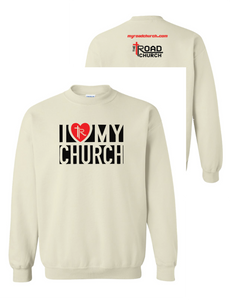 LOVE MY CHURCH - Short, Long, Crewnecks, Hoodies Cream/Natural