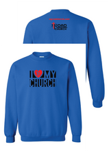 Load image into Gallery viewer, LOVE MY CHURCH - Short, Long, Crewnecks, Hoodies Royal
