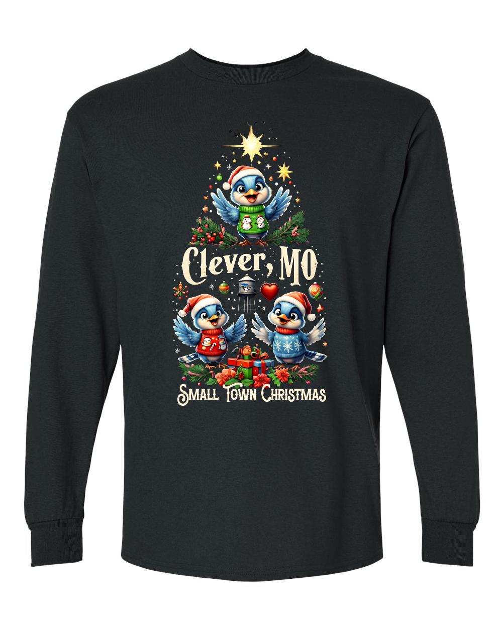 Small Town Christmas Tree Long Sleeve