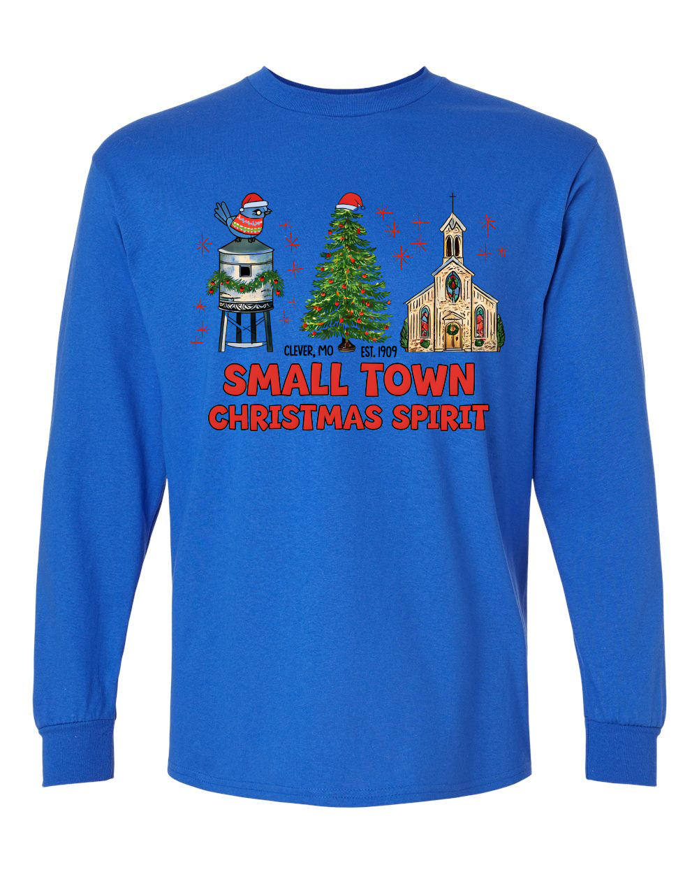 Small Town Christmas Spirit Long Sleeve