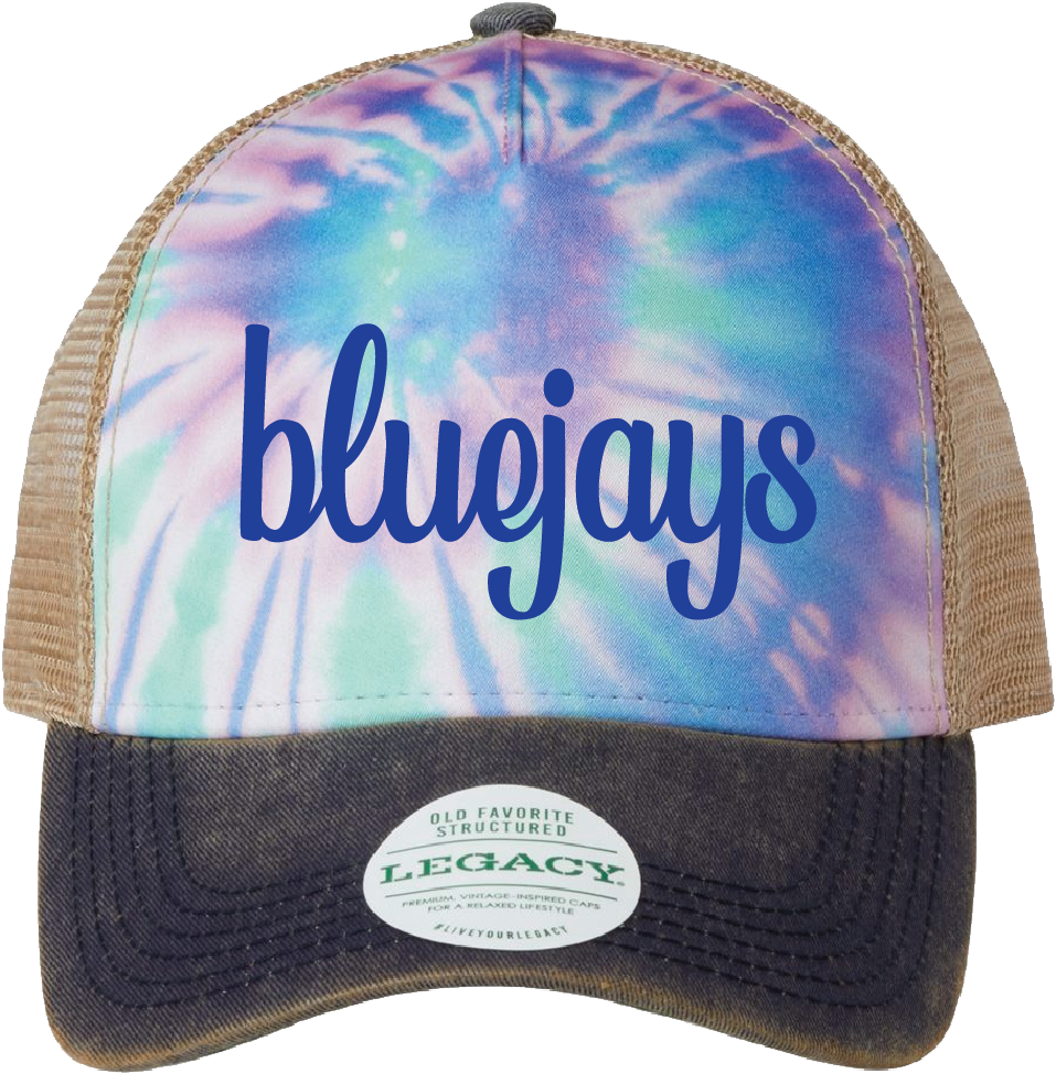 Tie Dye  Bluejays Embroidered Trucker Hat