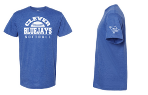 Clever Bluejays Softball or Baseball T-shirt
